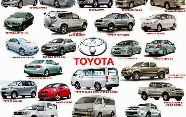 many different toyota vehicles